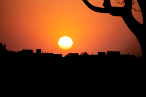 тапети orange, sunset