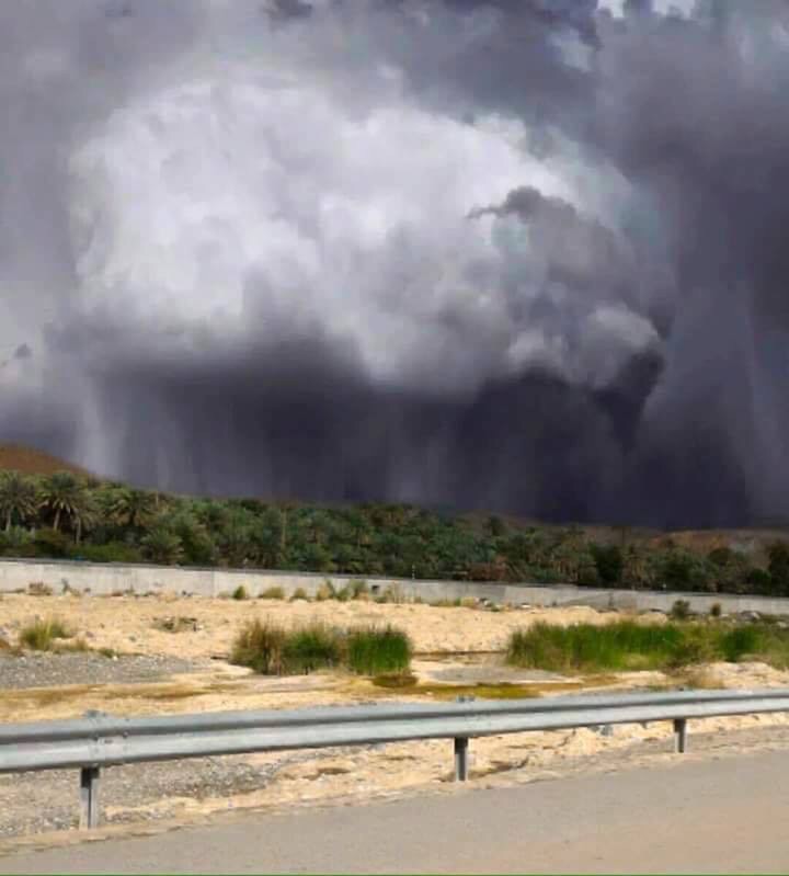 Storm in Desert of Dubai