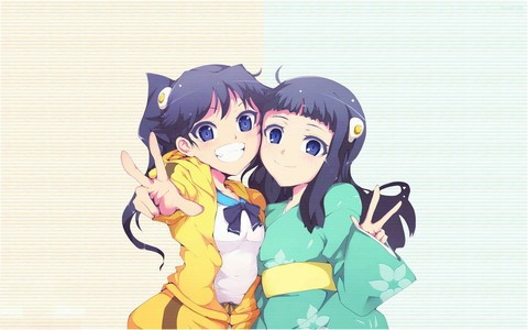 Karen and Tsukihi Araragi