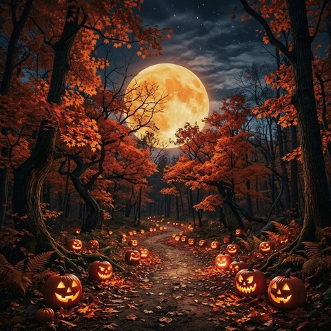 PUMPKIN NIGHT FOREST