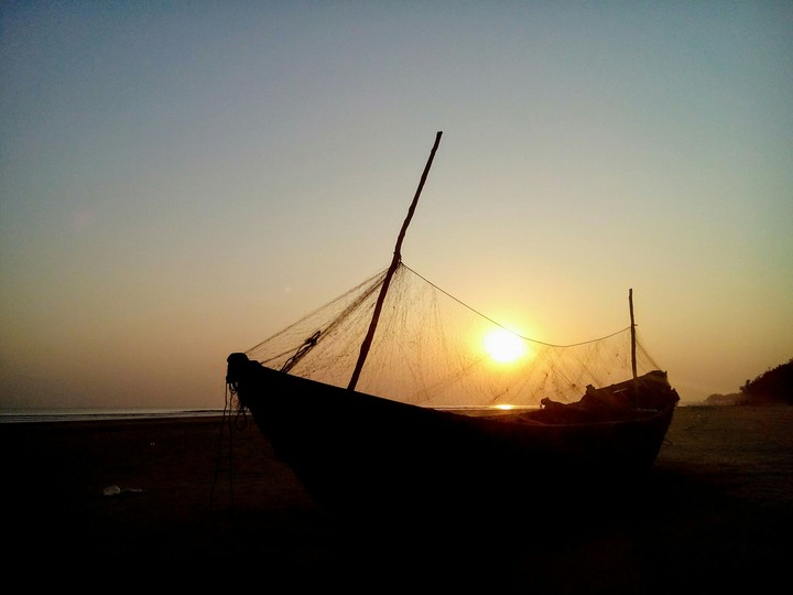 sunset on a beach