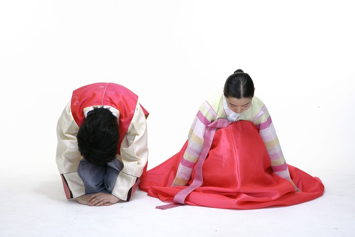 Couple in Korean Dress