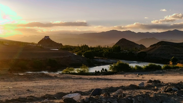 palace between mountains