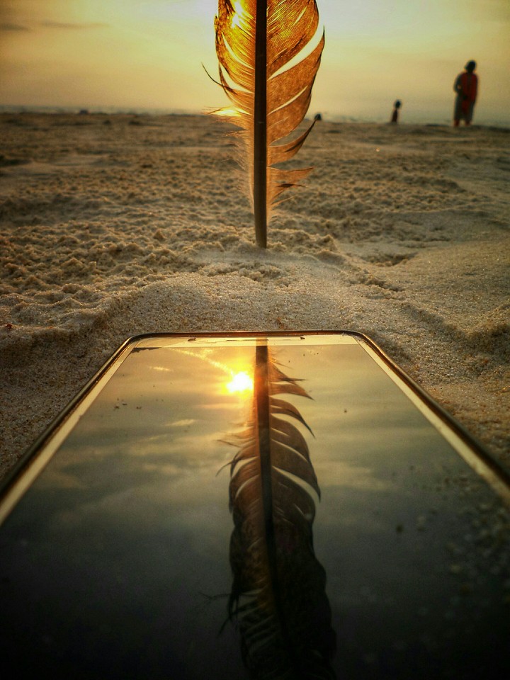 reflection on phone