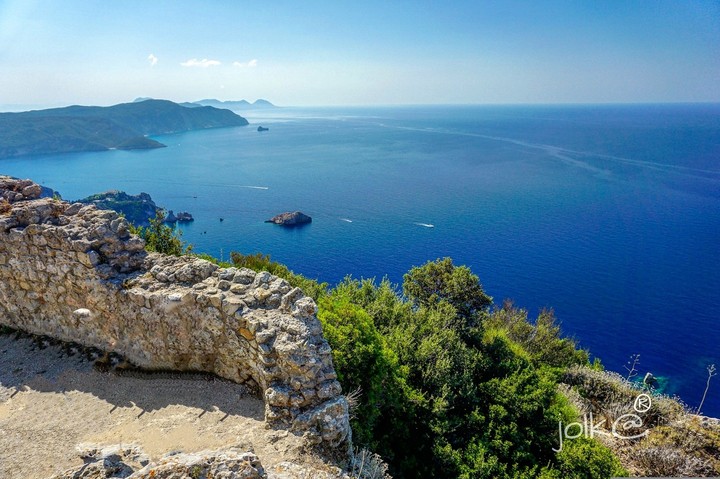 view from the top where there are ruins of the castle