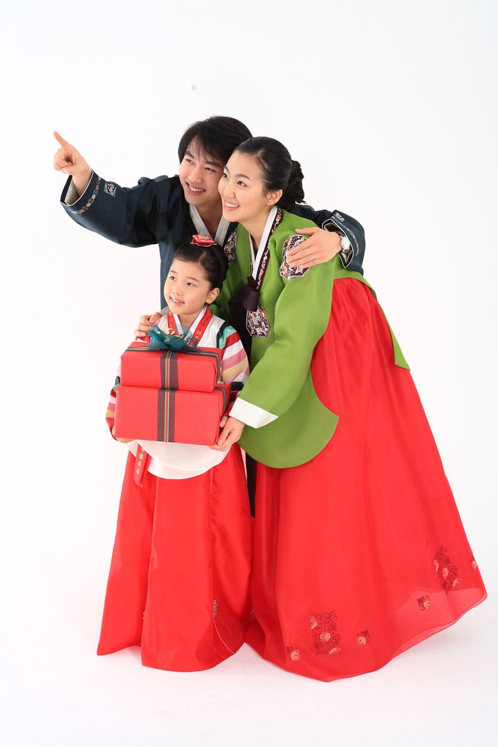 Family in Korean Dress