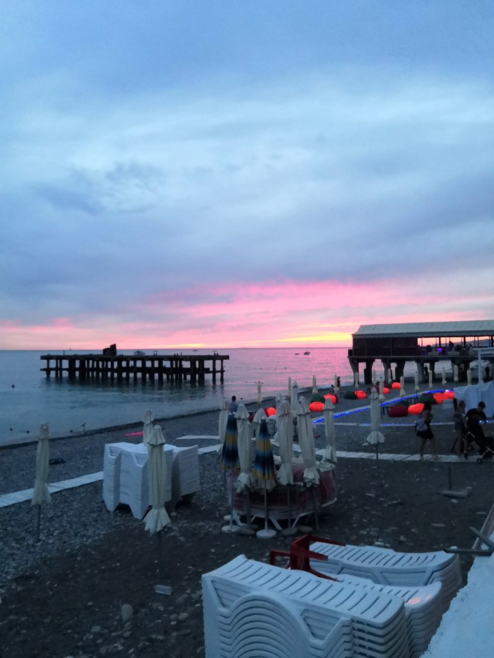 beautiful sunset on the Black Sea