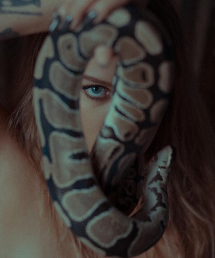 girl & snake