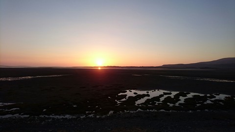 gorgeous sunset in askam in furness, cambria