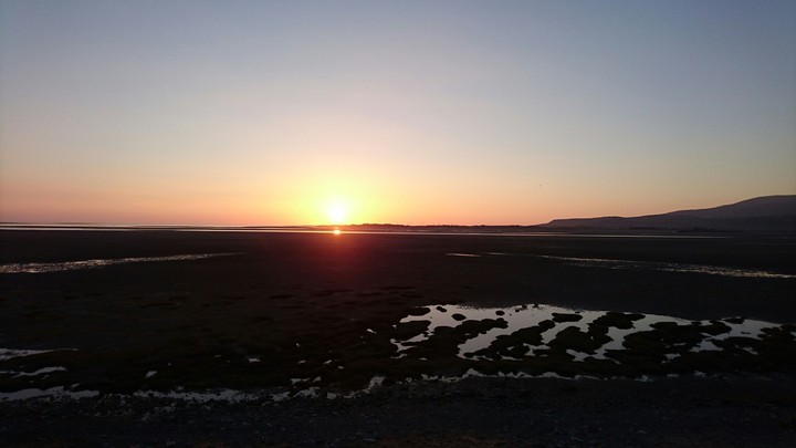 gorgeous sunset in askam in furness, cambria