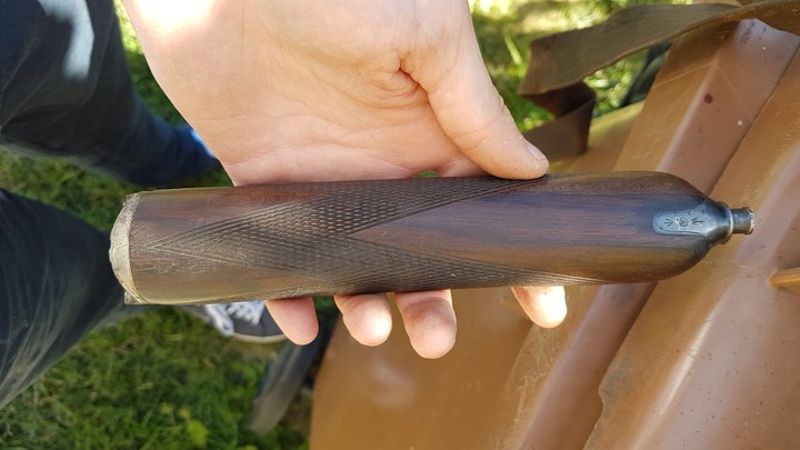 Old double barrel shotgun