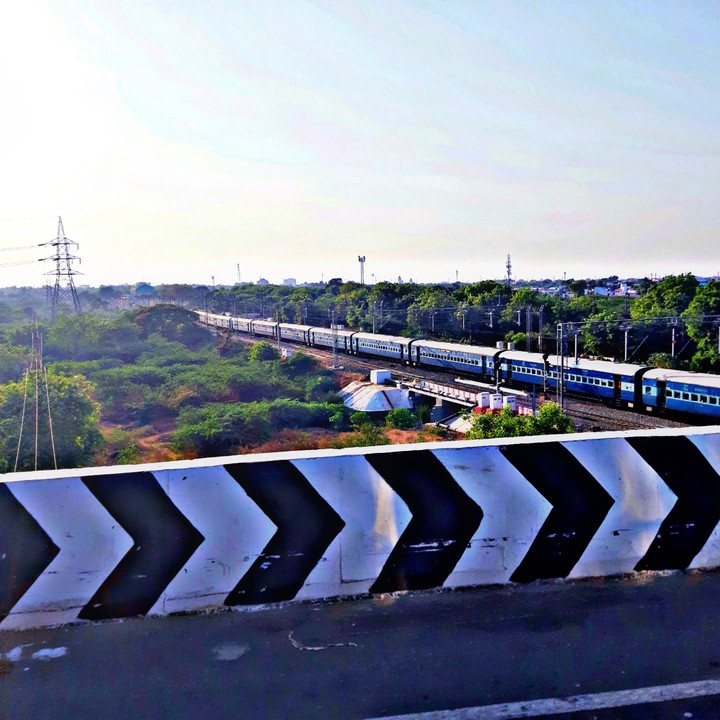 Trichy Train Over Bridge