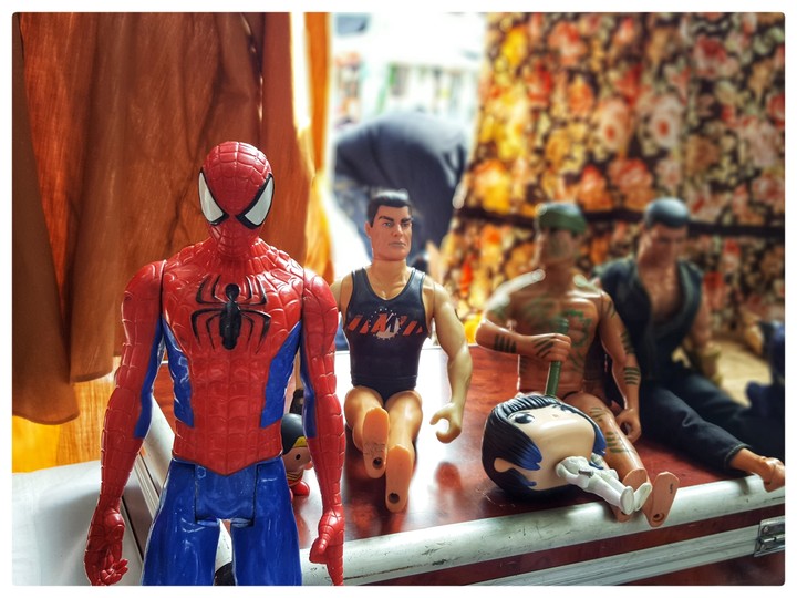 Super Heroes at the flea market