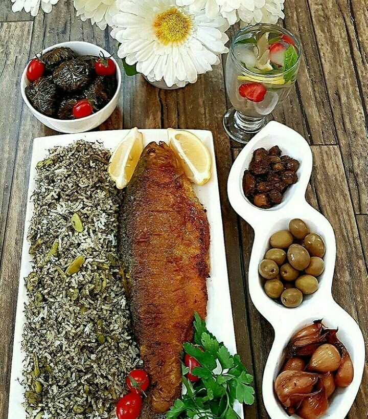 سبزی پلو و ماهی