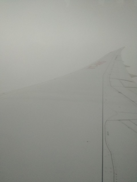 Wing in clouds