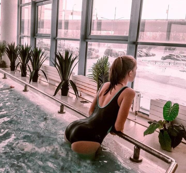 in swimming pool