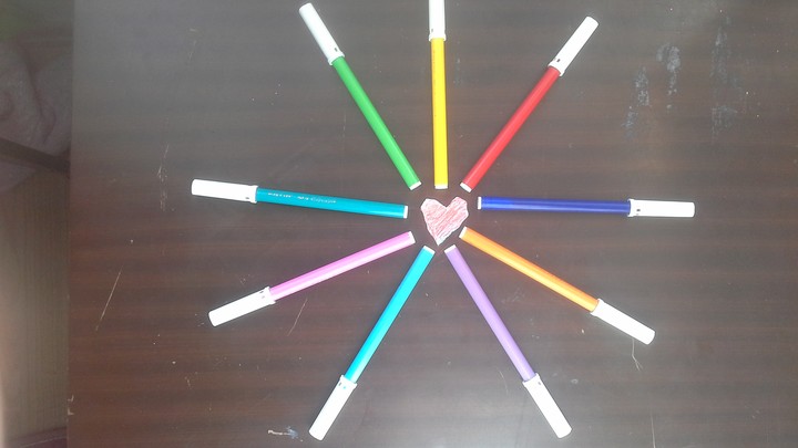 Heart with pencils