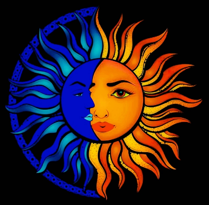 Moon and sun