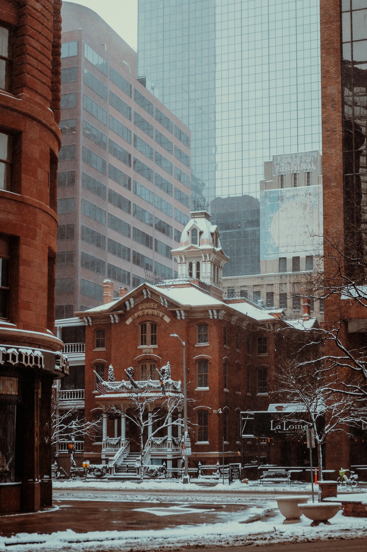 winter, city achtergronden