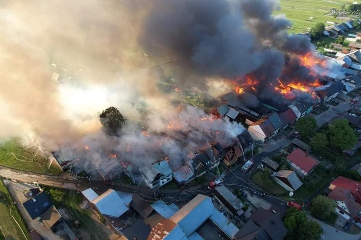 village on fire