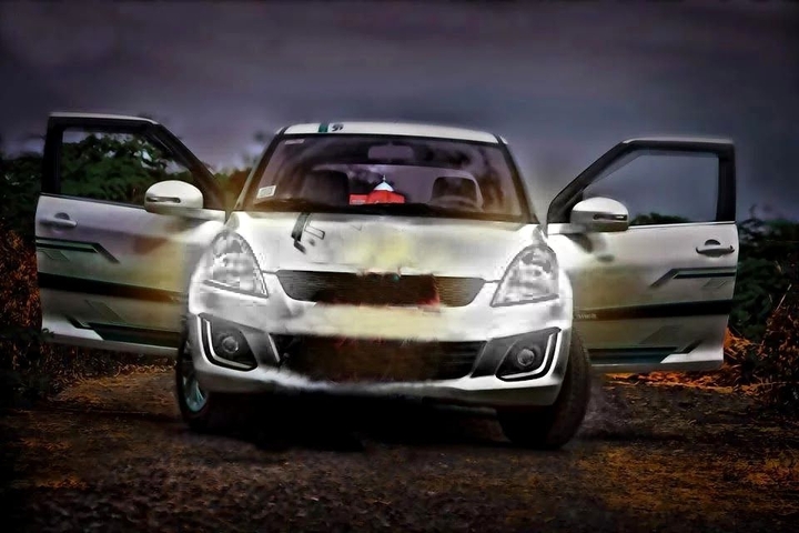 burn car
