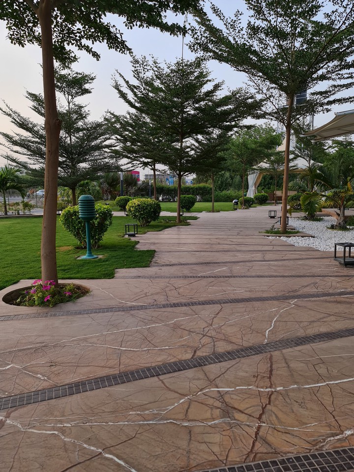 landscaped walkway