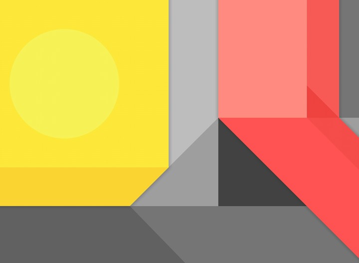 Yellow and Red on grey