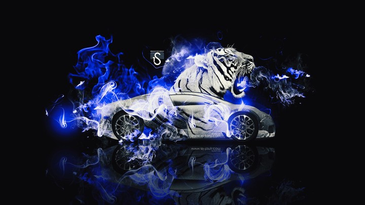White Tiger Car Pride