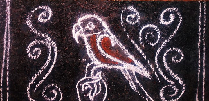 parrot rangoli