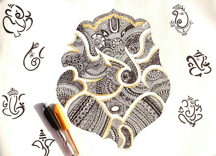 #doodleganesha #shades_of_divinity #artwork #doodlediaries