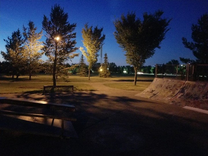 Night time skate park