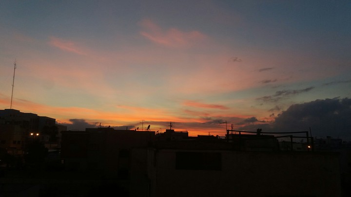 sunset without filter