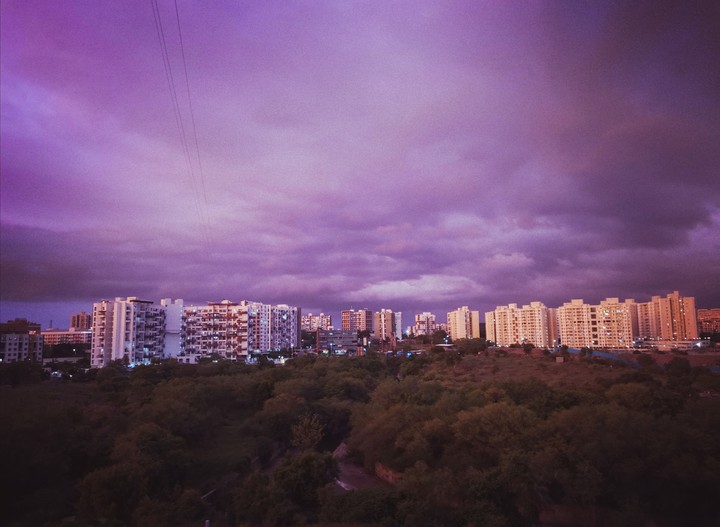 Purple clouds