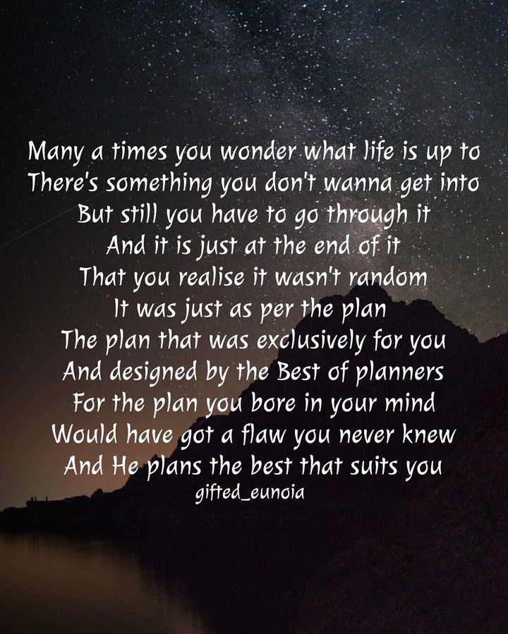 His plans are the best for you