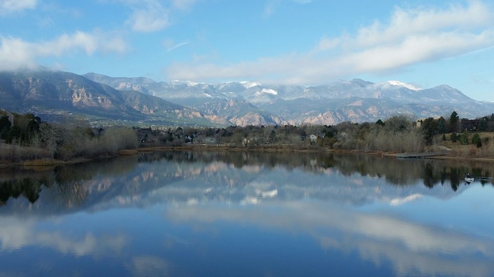 Lake and the Colorado Rockies