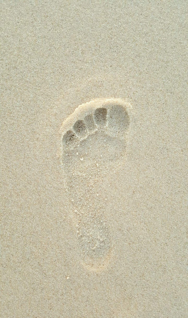 footprints in the sand