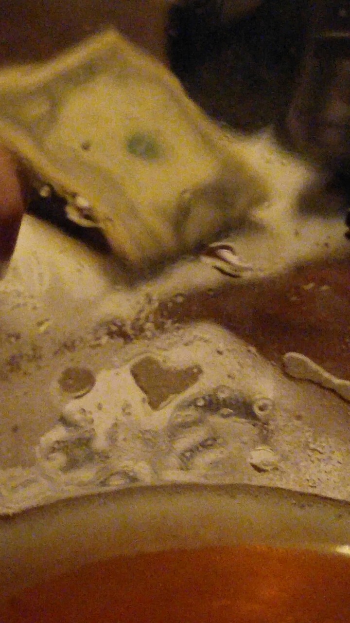 heart in a beer glass