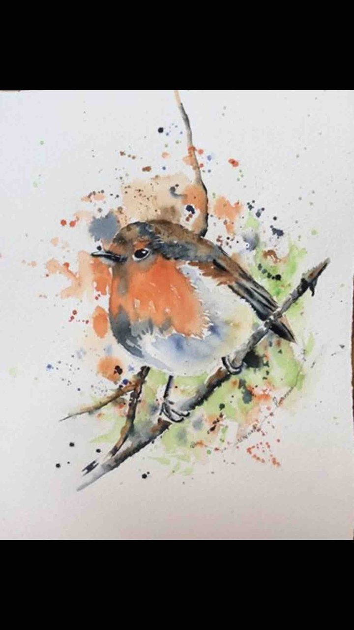 cute bird painting