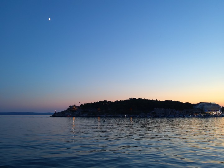 Moon with sunset