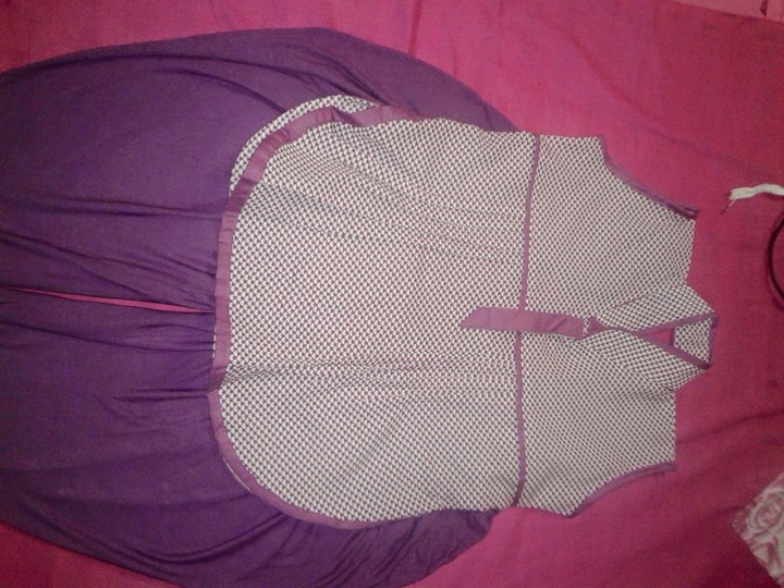 purple dress which i stich