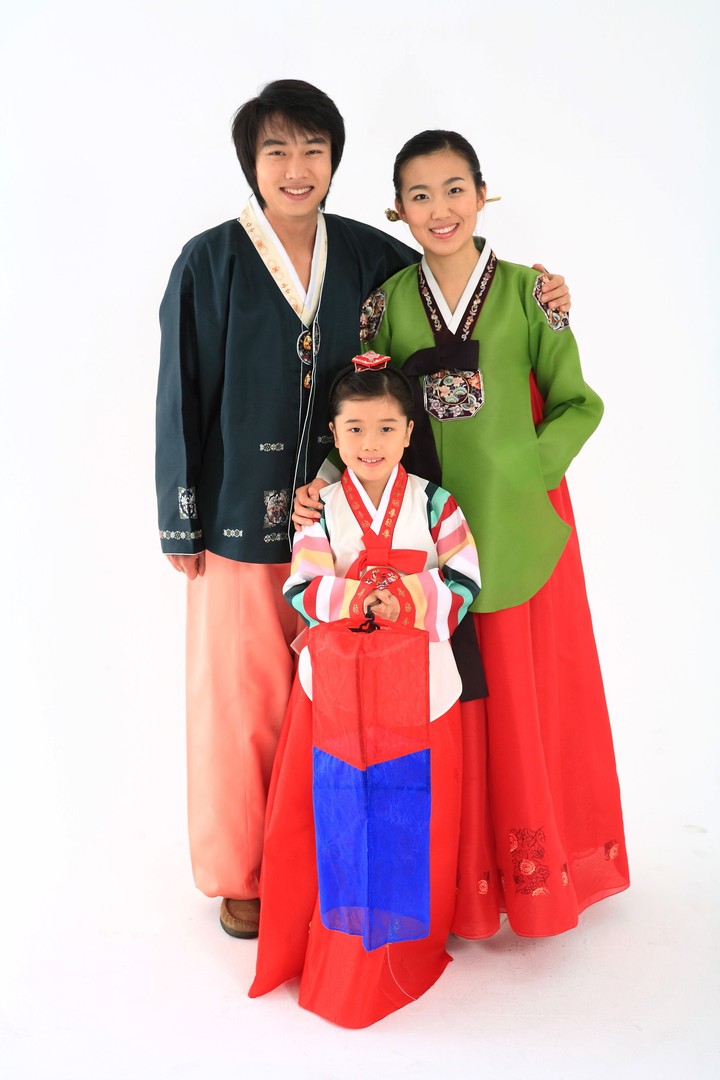 Family in Korean Dress