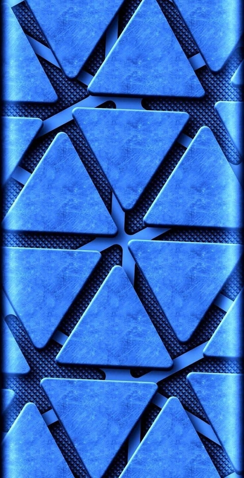 triangle, blue桌布