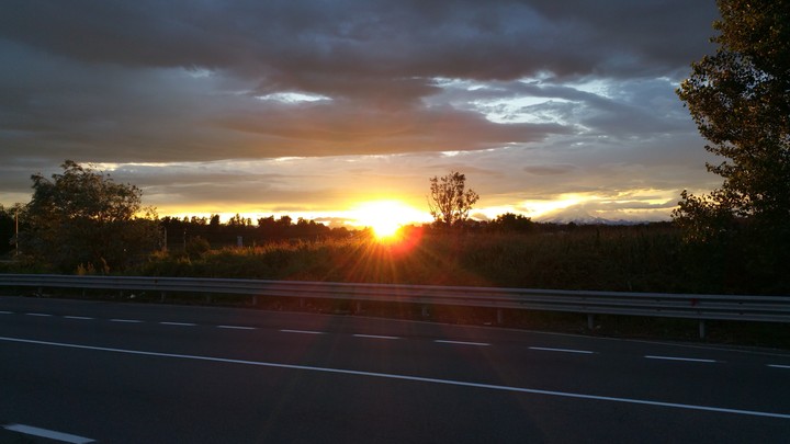 on the road