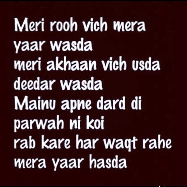 menu apne dard di parwahh ni koi