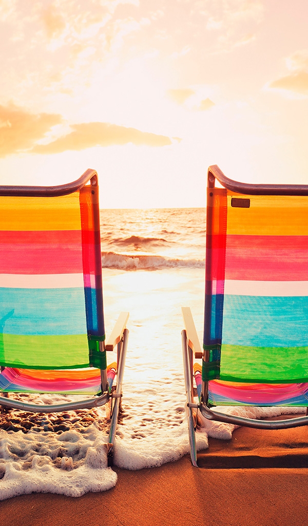 relaxing day at the beach