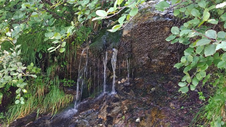 water dropping down the mountains