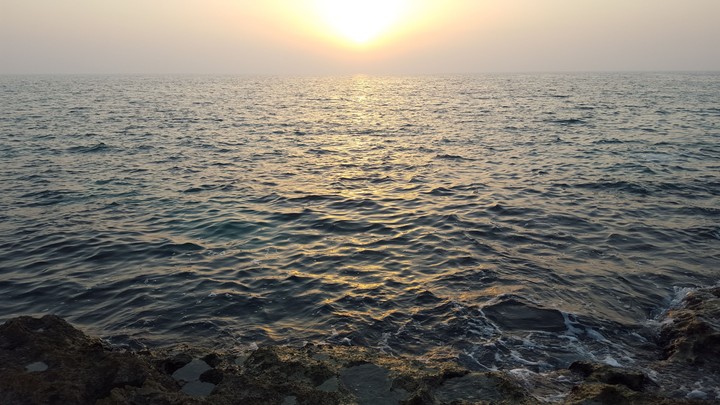 sunset sea side
