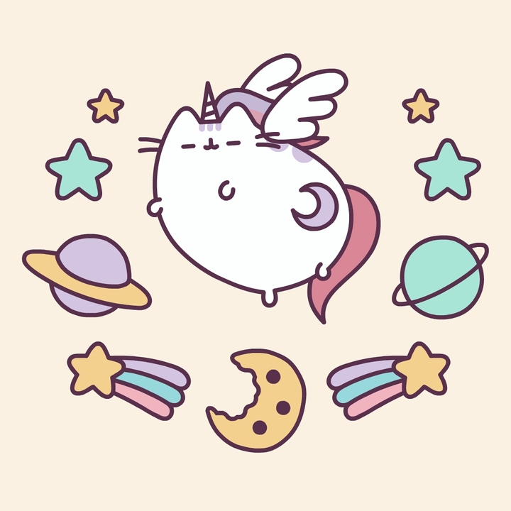 space with pusheen