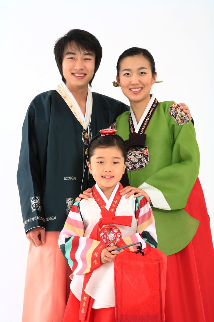Family in Korean Dress