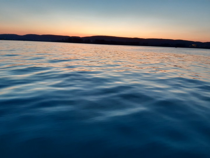 sunset at lake Balaton